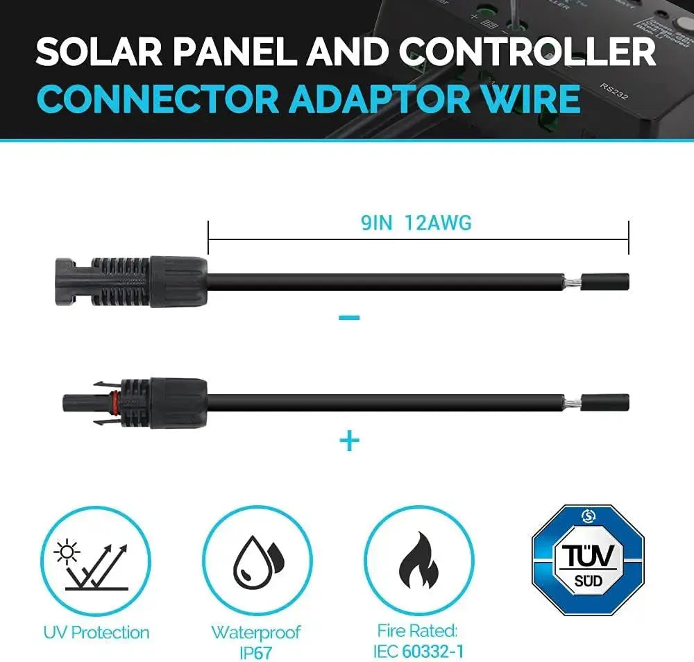 Refurbished 100 Watt 12 Volt Solar Bundle Kit 30A Controller Renogy