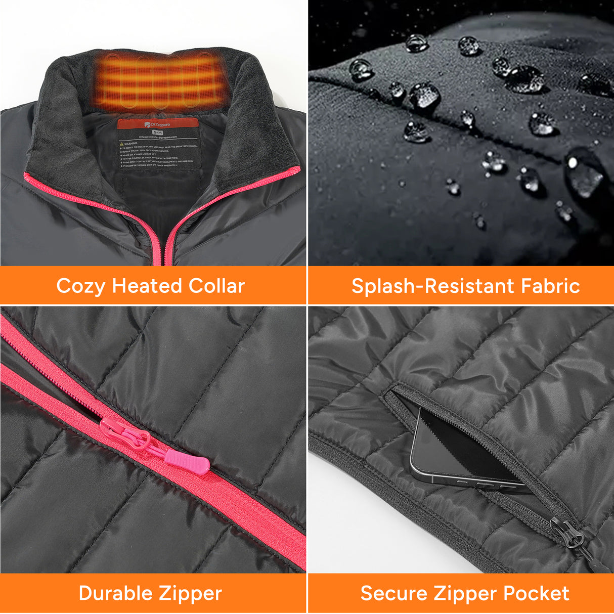 Dr. Prepare Women’s Heated Vest, Lightweight Heating Vest for Women