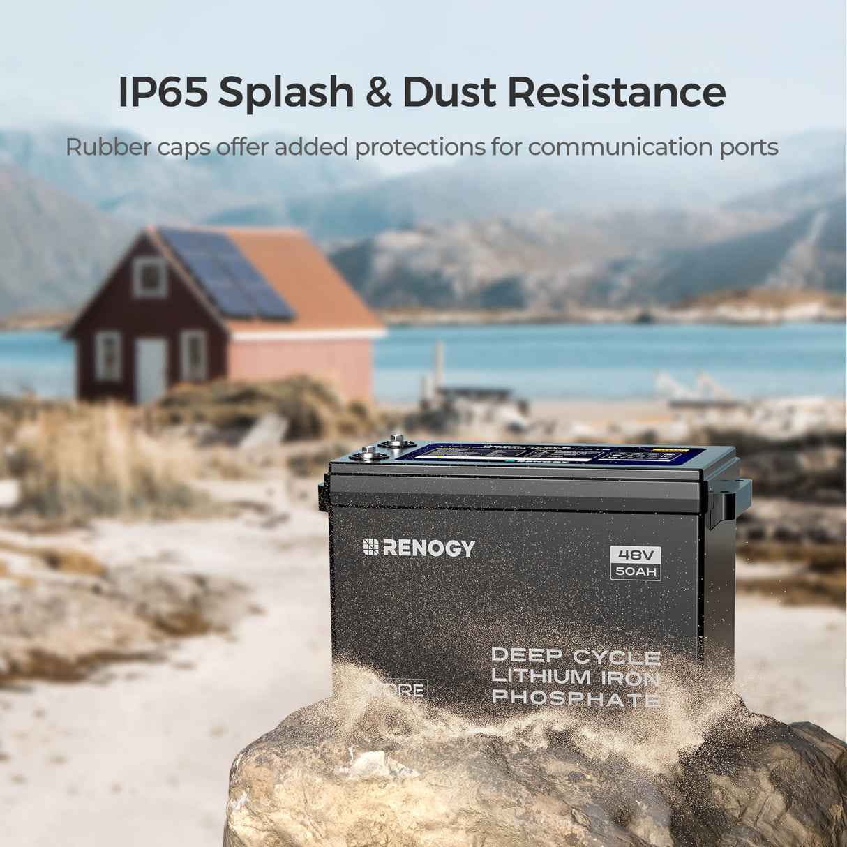 48V Lithium Backup Power System – 50Ah Self-Heating LiFePO4 Battery & 3500W Solar Inverter Charger