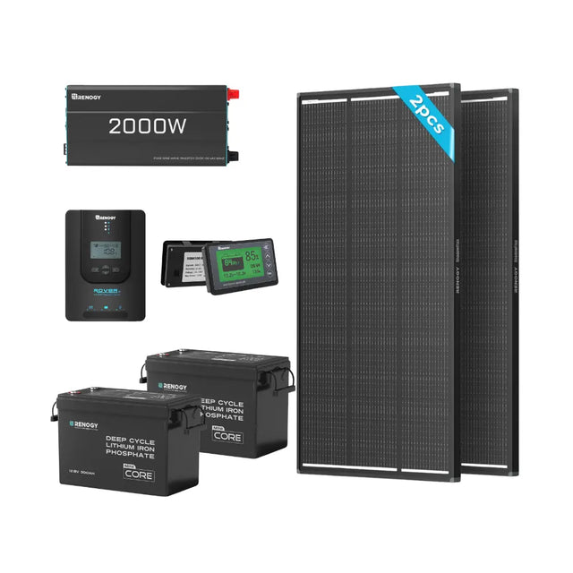 Off-Grid Core Solar Kit 7.68kWh | Optional ShadowFlux 400W/800W Panel Renogy US