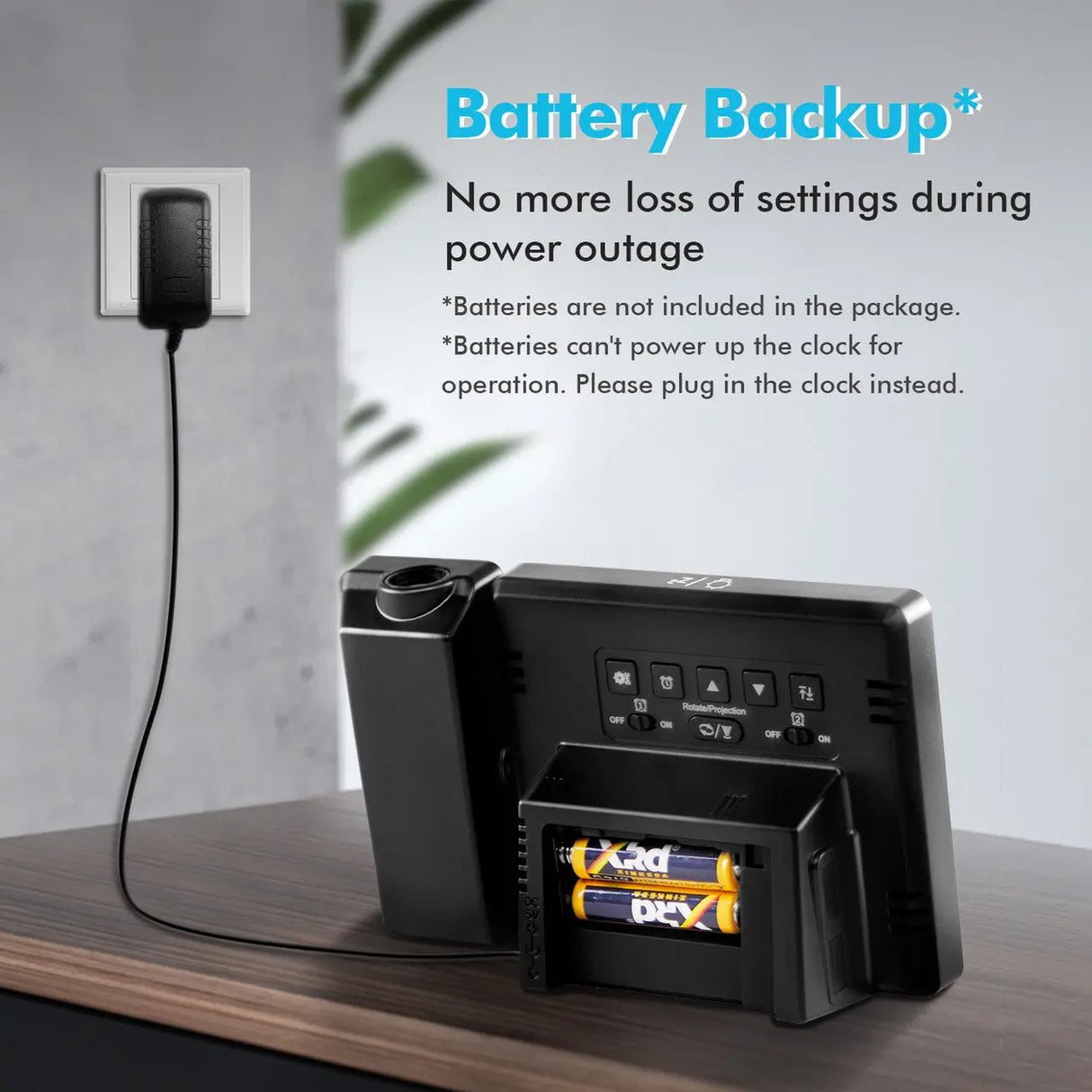 Dr. Prepare Projection Alarm Clock 003 DPWS-OUT003-US Renogy