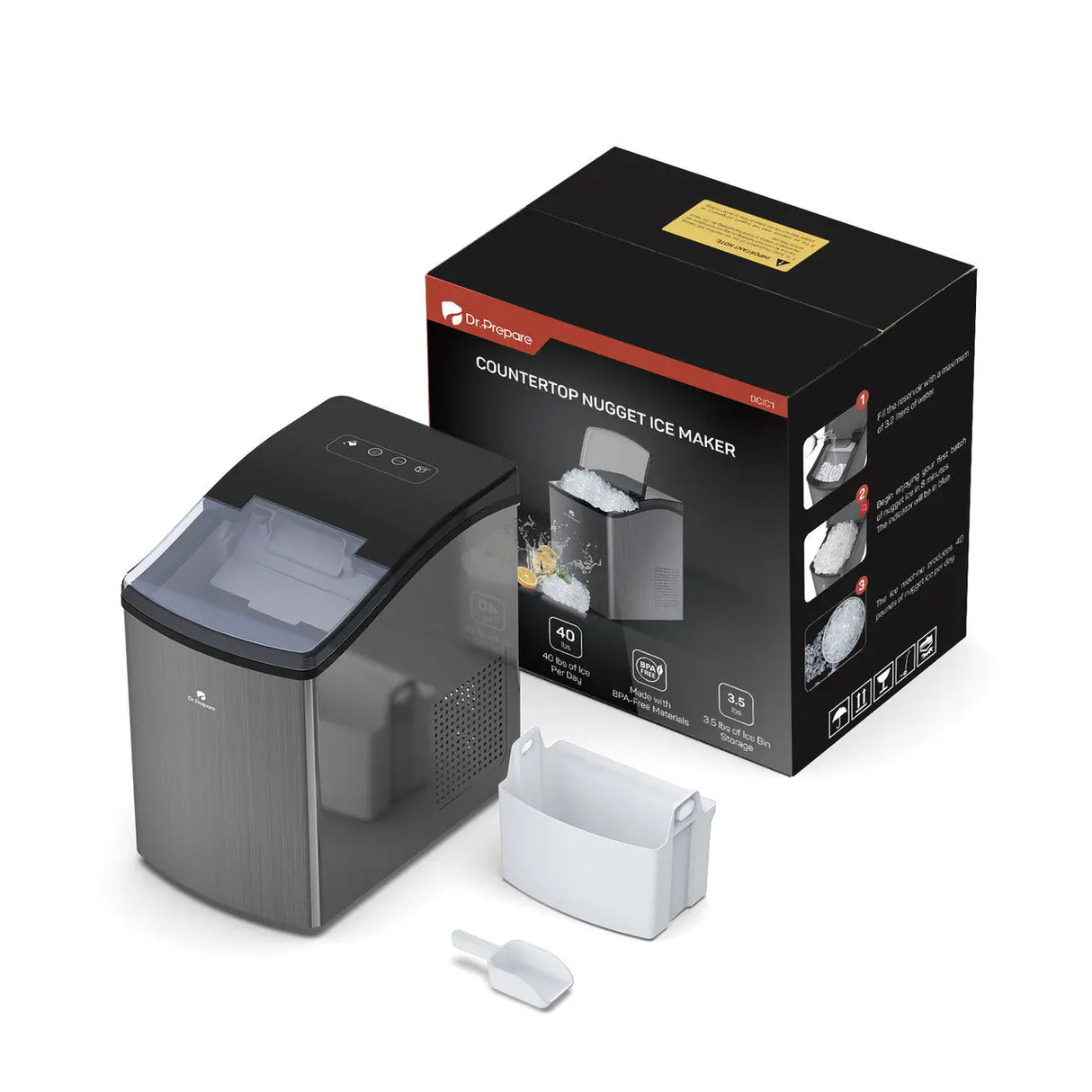 Dr.Prepare Countertop Nugget Ice Maker Renogy