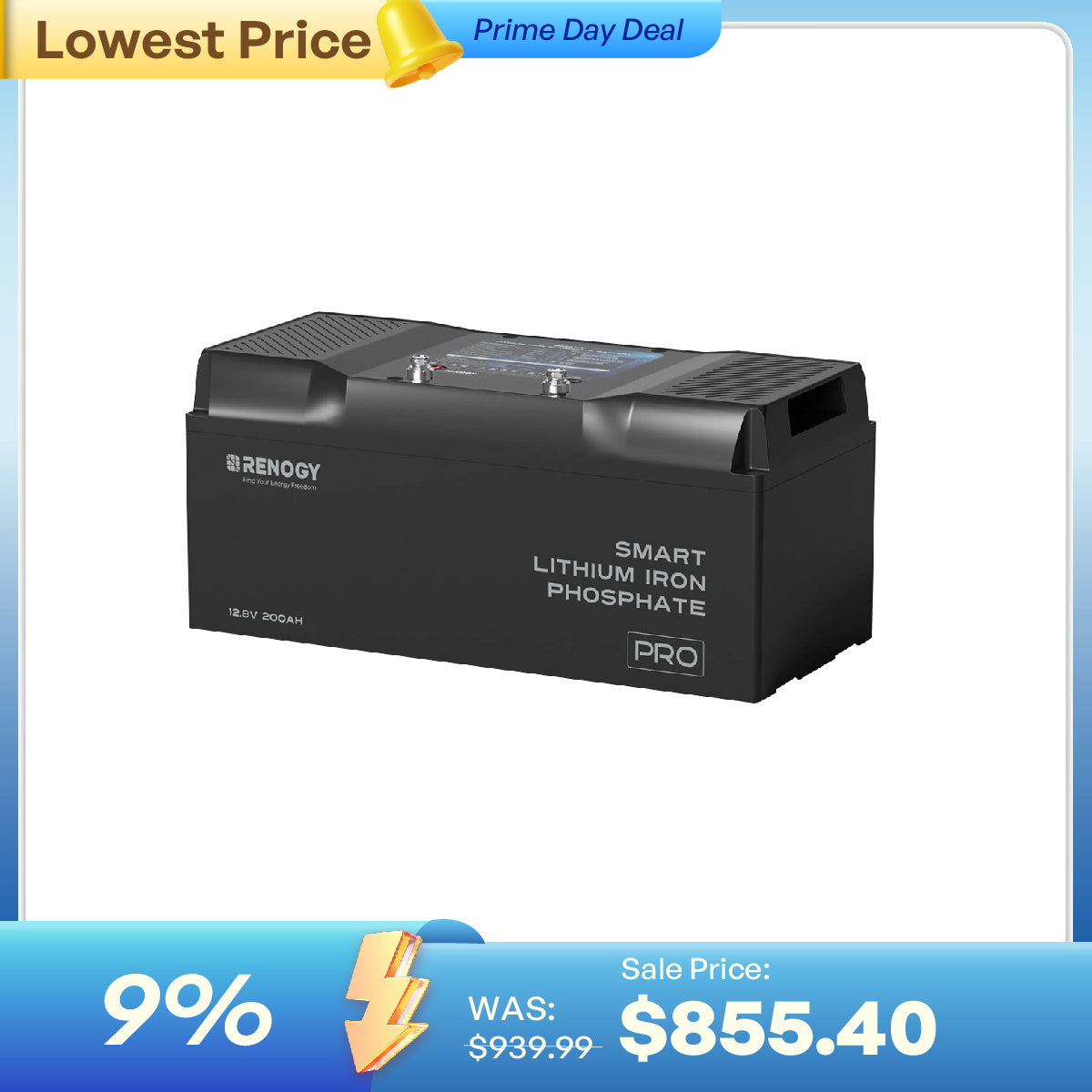 Pre-order 12V 100Ah/200Ah Smart LiFePO4 Battery w/ Bluetooth & Self-Heating | Pro Series
