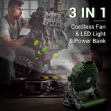 Dr.Prepare X35 Portable Camping Fan with LED Light Renogy