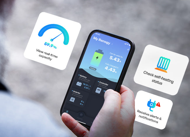 Use the Renogy app to ensure battery safety