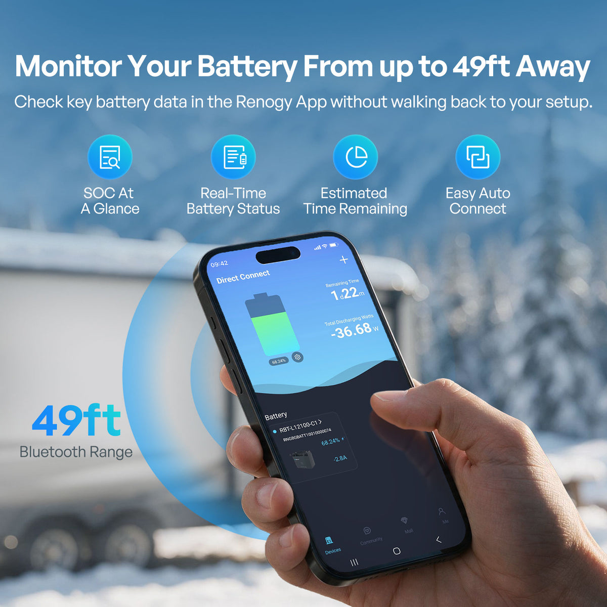Reserve Mini Smart 12V 200Ah / 314Ah LiFePO4 Battery with Self Heating & Bluetooth
