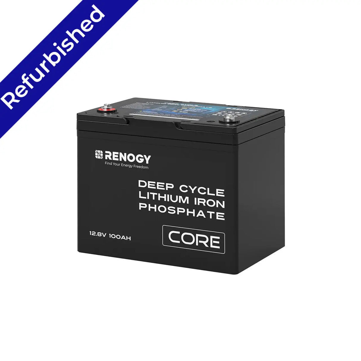 Refurbished 12V  100Ah Core Series Deep Cycle Lithium Iron Phosphate Battery Renogy