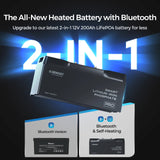 200Ah 12V Pro Smart Lithium Iron Phosphate Battery w/Bluetooth & Self-heating Function Renogy