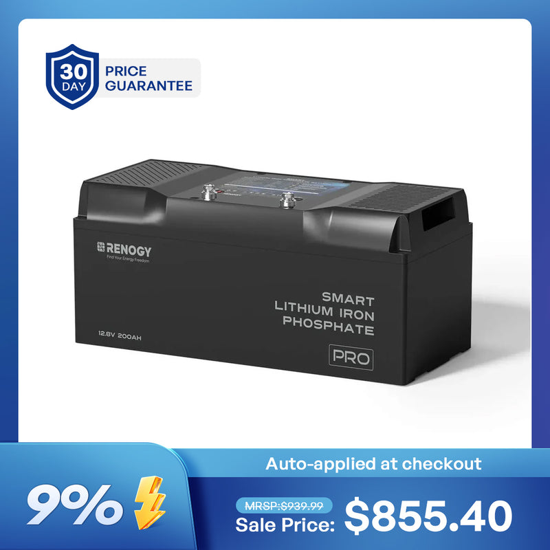 12V 200Ah Smart LiFePO4 Battery w/ Bluetooth & Self-Heating | Pro Series