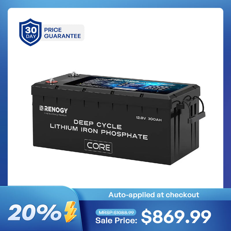 12V 300Ah Deep Cycle Lithium Iron Phosphate Battery w/Self-Heating | Core Series