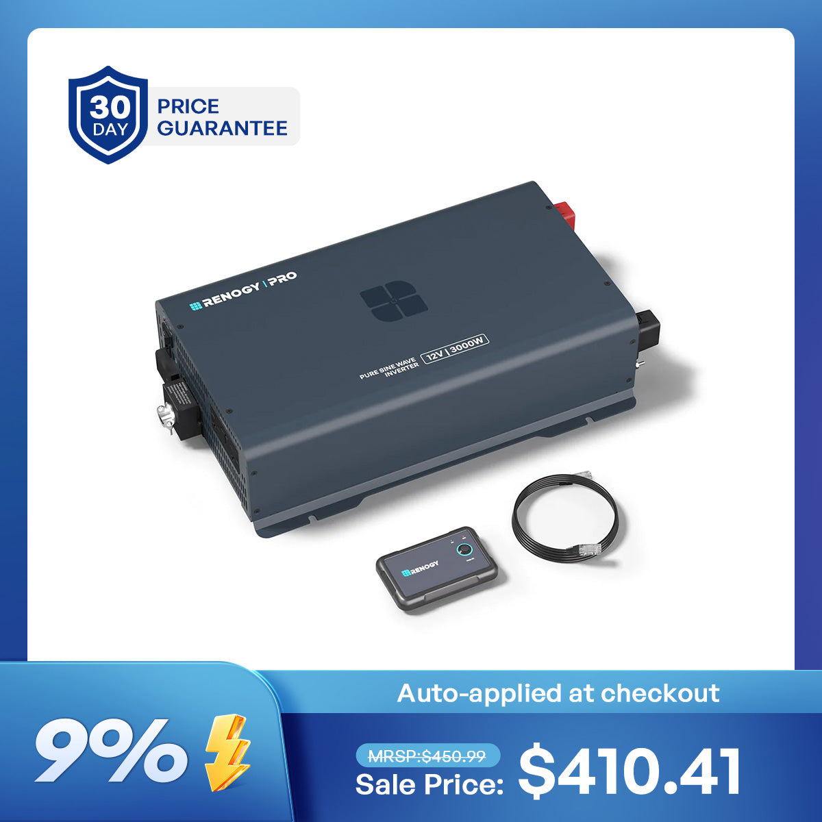 Pro 12V 3000W Pure Sine Wave Inverter with Bluetooth