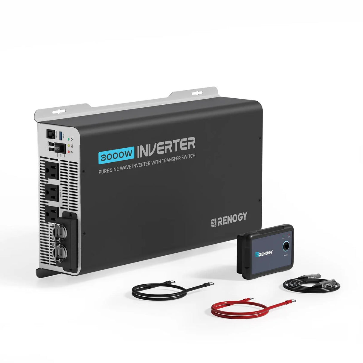 PUH 12V 3000W/2000W/1000W Pure Sine Wave Inverter with UPS Transfer Switch and Built-in Bluetooth Renogy