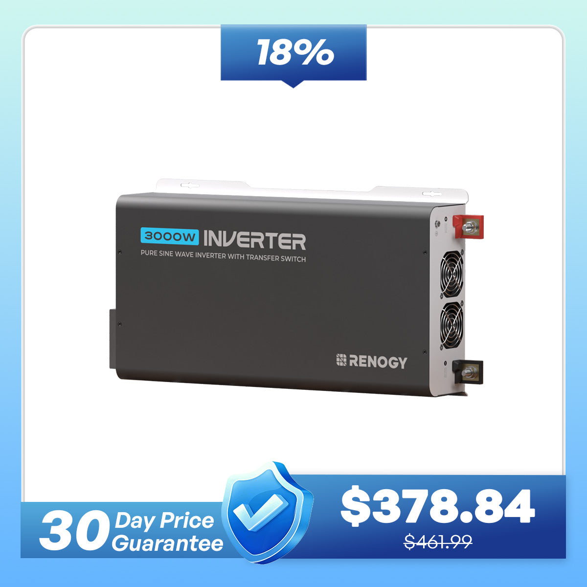 3000W/2000W/1000W 12V Pure Sine Wave Inverter with UPS Transfer Switch