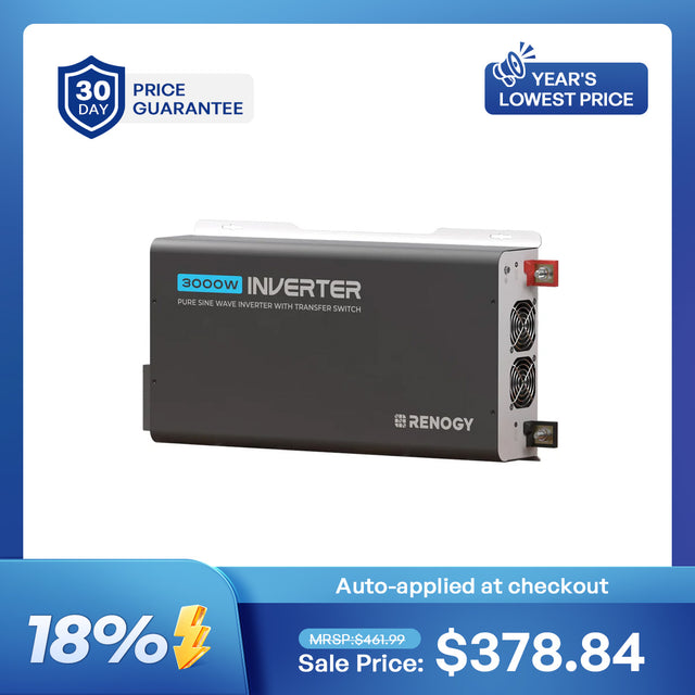 3000W 12V Pure Sine Wave Inverter with UPS Transfer Switch