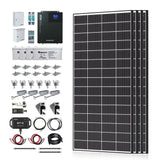 Complete Cabin Solar Kit 1200W 2500W | Optional 9.6kWh Deep-Cycle AGM / LiFePO4 Batteries Renogy
