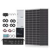 Complete Cabin Solar Kit 1200W 2500W | Optional 9.6kWh Deep-Cycle AGM / LiFePO4 Batteries Renogy