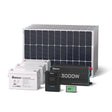 Complete Workshop/Shed Solar Kit 400W 12V | Optional 3.6kWh Deep-Cycle AGM / LiFePO4 Batteries Renogy