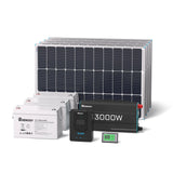 Complete Workshop/Shed Solar Kit 400W 12V | Optional 3.6kWh Deep-Cycle AGM / LiFePO4 Batteries Renogy