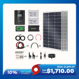 400W 12V Complete Solar Panel Kit with 2.4kWh Batteries