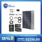 400W 12V Complete Solar Panel Kit with 2.4kWh Batteries
