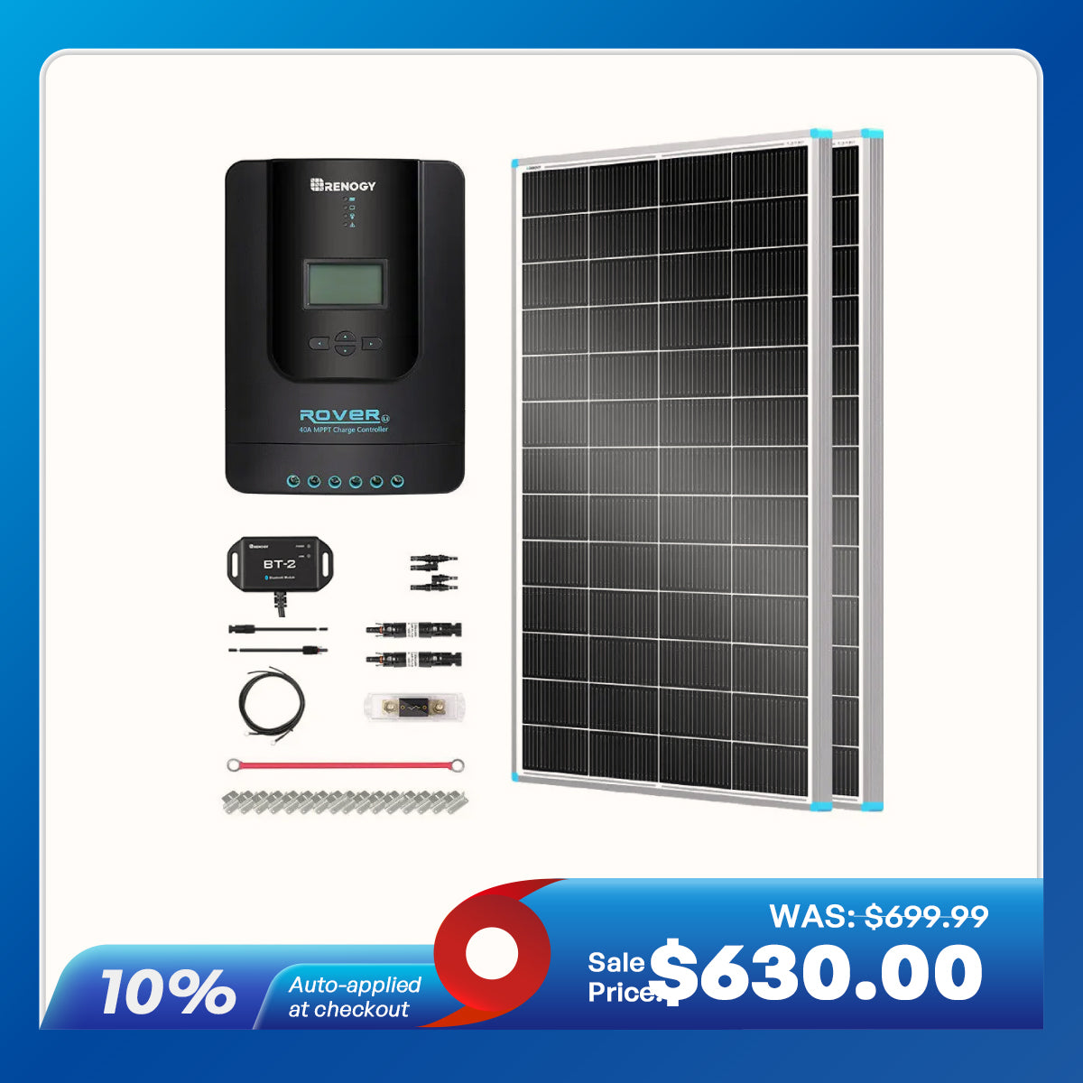 400W 12V Starter Solar Panel Kit