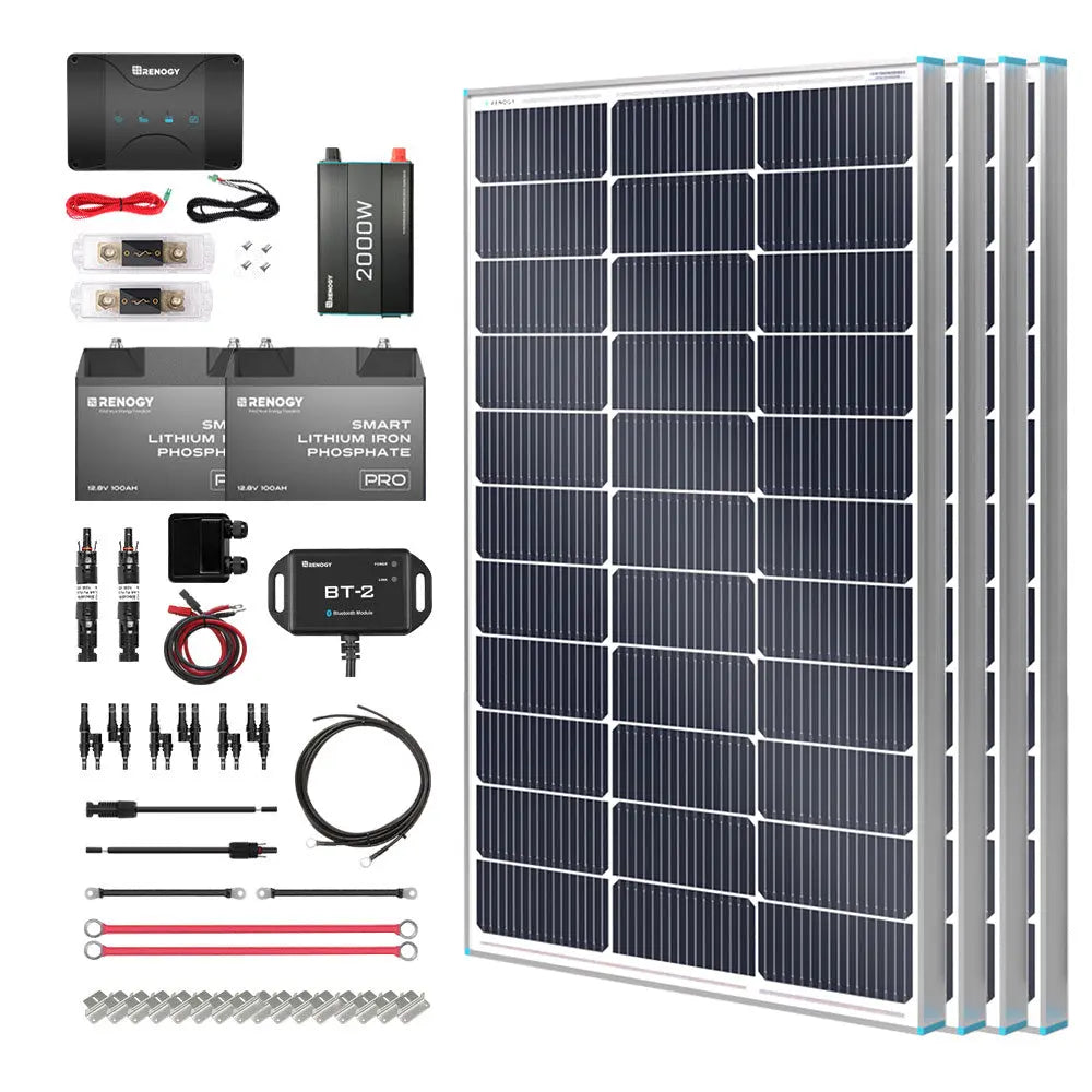 Customizable RV Solar Kit 400W 12V | DC-DC Battery Charger with MPPT Renogy