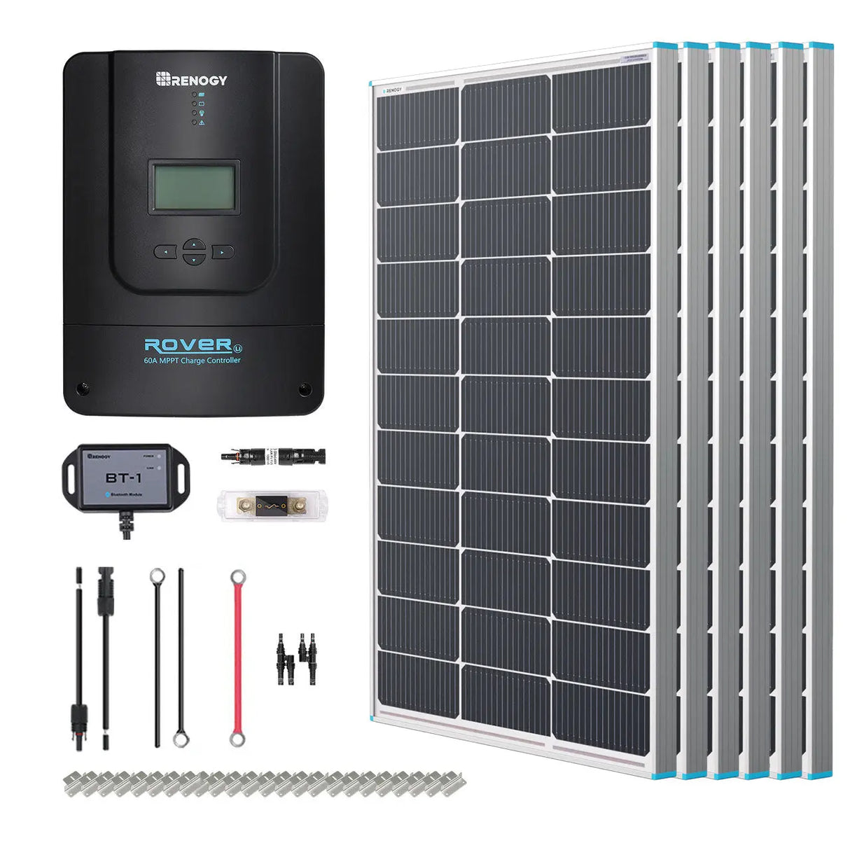 Premium RV Solar Kit 600W 12V/24V | Optional Smart Monitoring Renogy