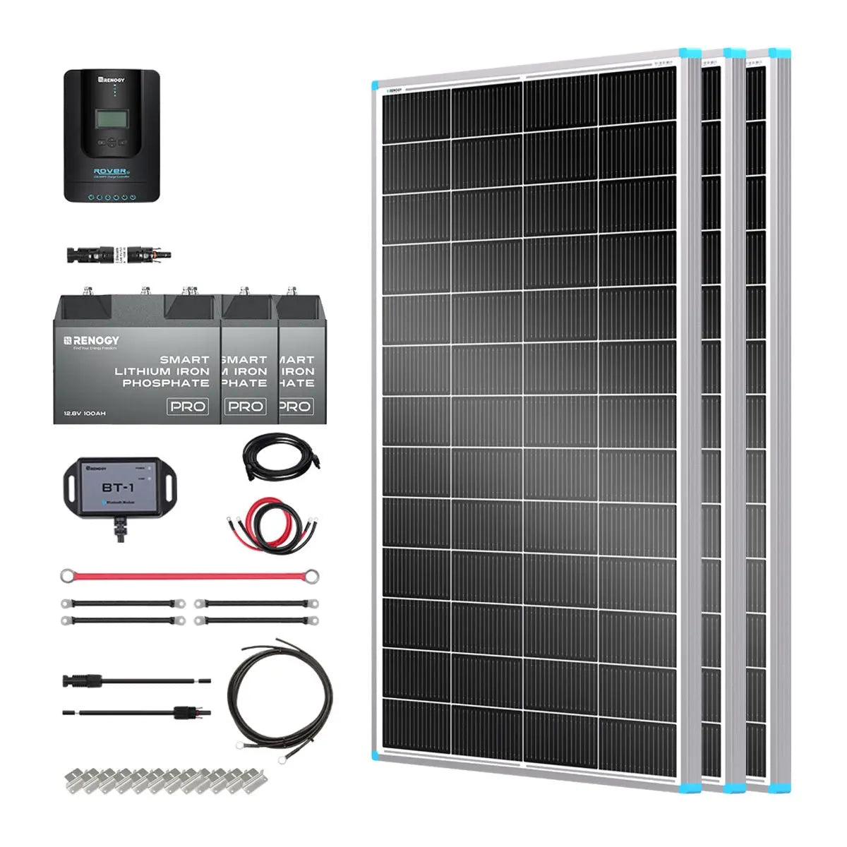 Essential Off-Grid Solar Kit 600W 12V | Optional 3.6kWh LiFePO4 Battery Renogy