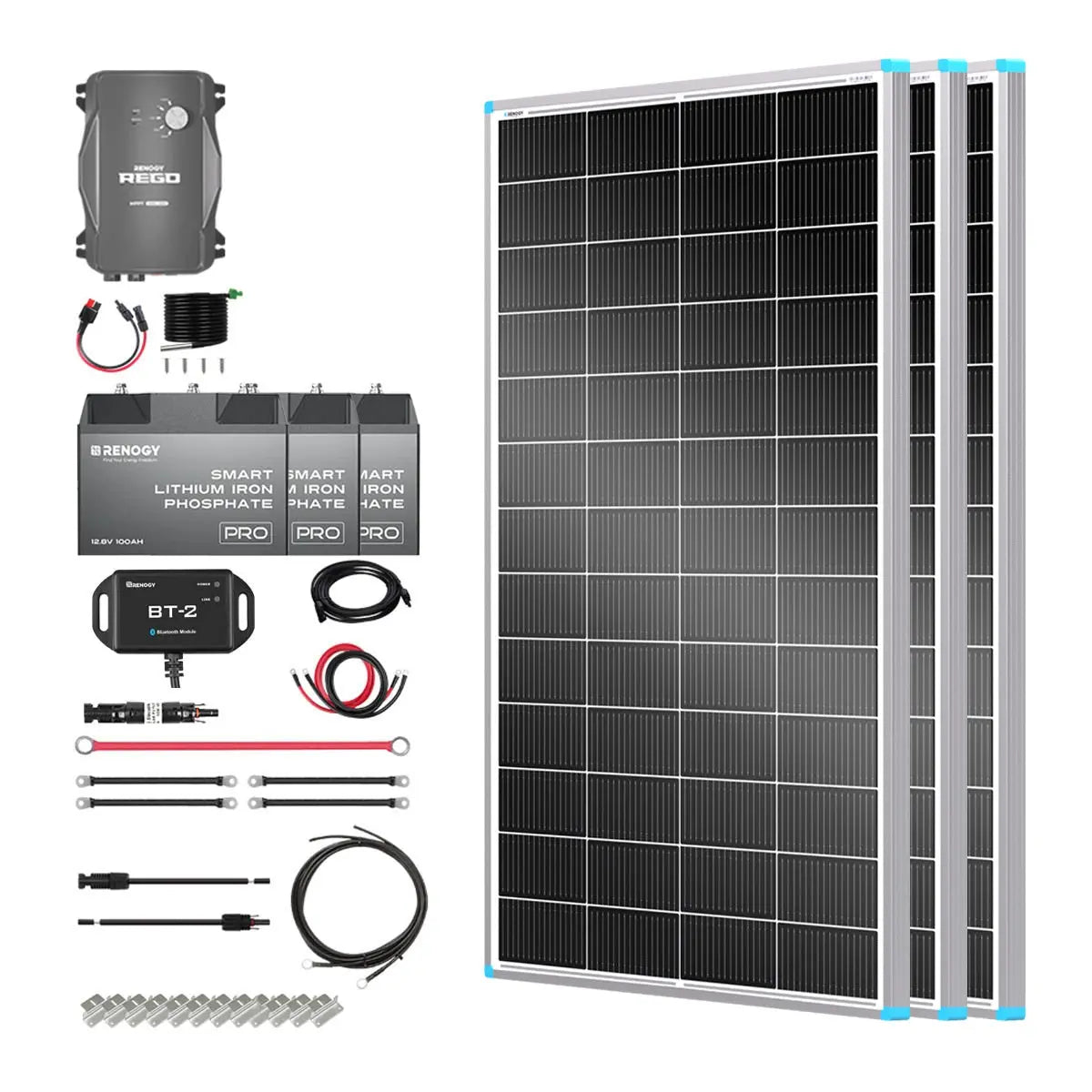 Essential Off-Grid Solar Kit 600W 12V | Optional 3.6kWh LiFePO4 Battery Renogy