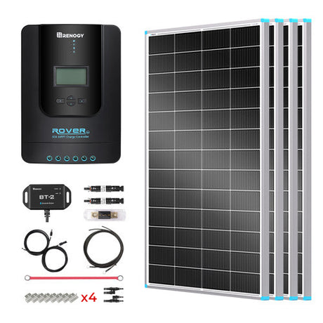 Essential Off-Grid Solar Kit 800W 12V | Optional 3.6kWh LiFePO4 Battery