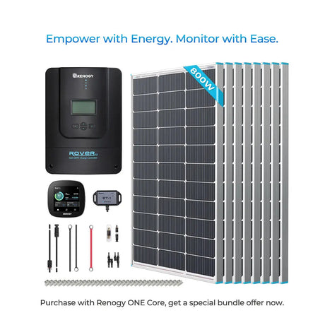 Premium Off-Grid Solar Kit 800W 12V/24V | Optional Smart Monitoring Renogy