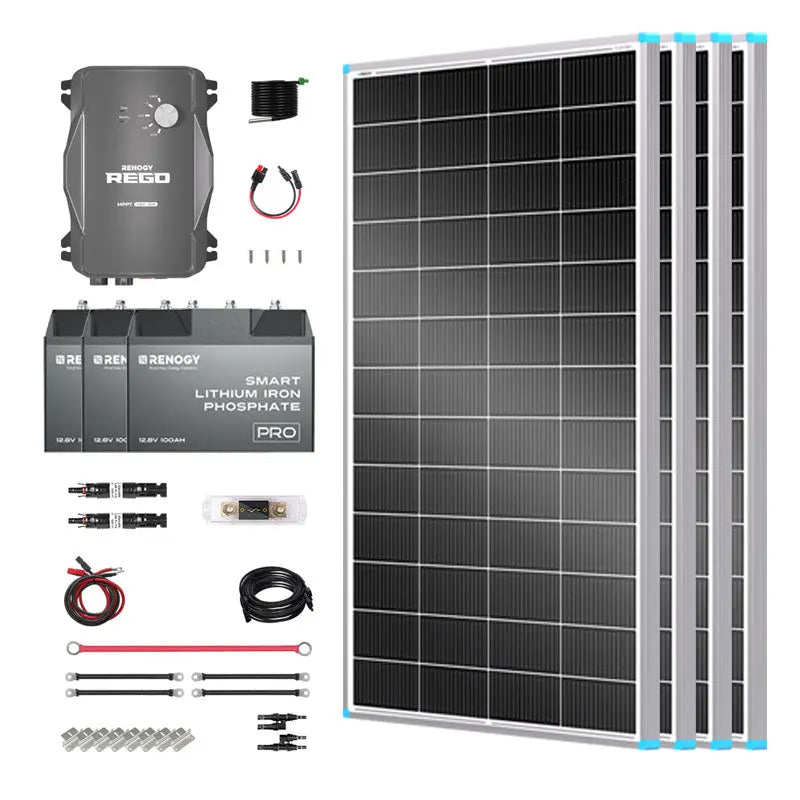Essential Off-Grid Solar Kit 800W 12V | Optional 3.6kWh LiFePO4 Battery Renogy