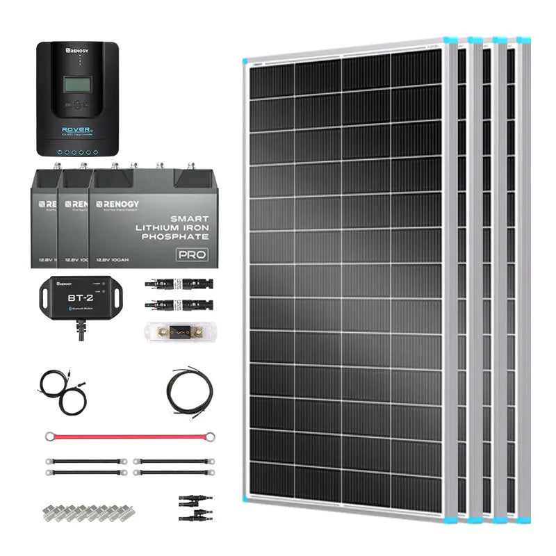 Essential Off-Grid Solar Kit 800W 12V | Optional 3.6kWh LiFePO4 Battery Renogy