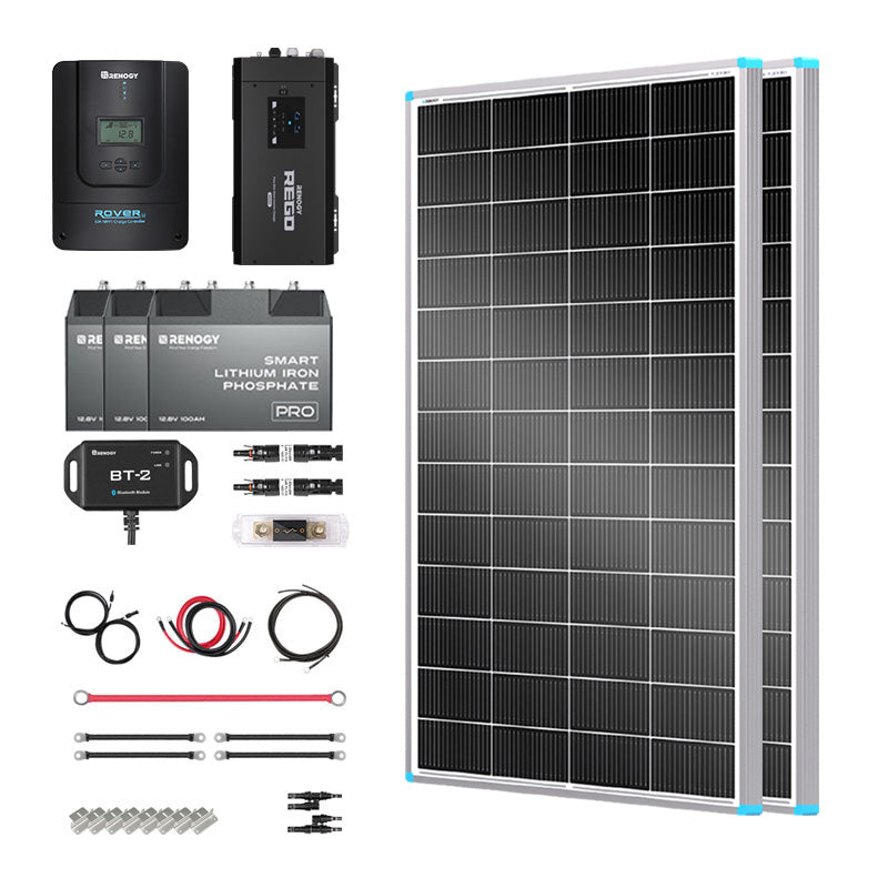800W 12V Complete Solar Panel Kit with 3.6kWh Battery