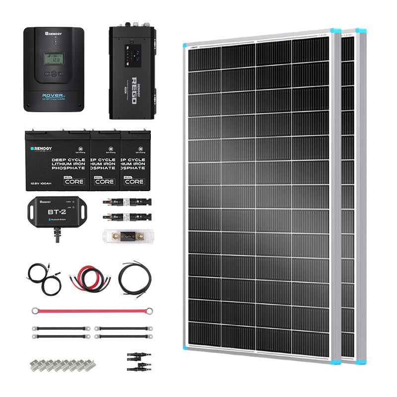 800W 12V Complete Solar Panel Kit with 3.6kWh Battery