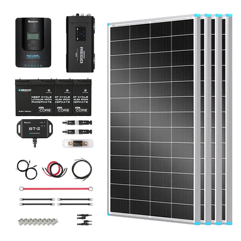 Essential Off-Grid Solar Kit 800W 12V | Optional 3.6kWh LiFePO4 Battery Renogy