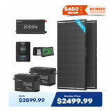 Off-Grid Core Solar Kit 7.68kWh | Optional ShadowFlux 400W/800W Panel