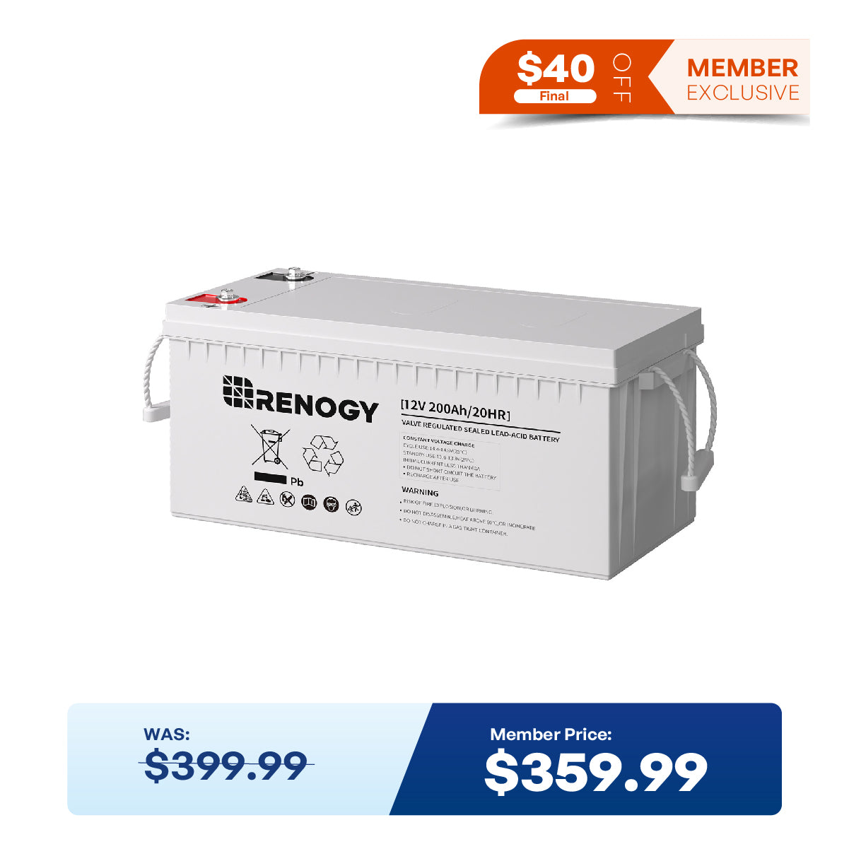 Deep Cycle AGM Battery 12 Volt 100Ah/200Ah