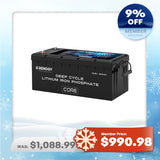 12V 300Ah Deep Cycle Lithium Iron Phosphate Battery w/Self-Heating | Core Series