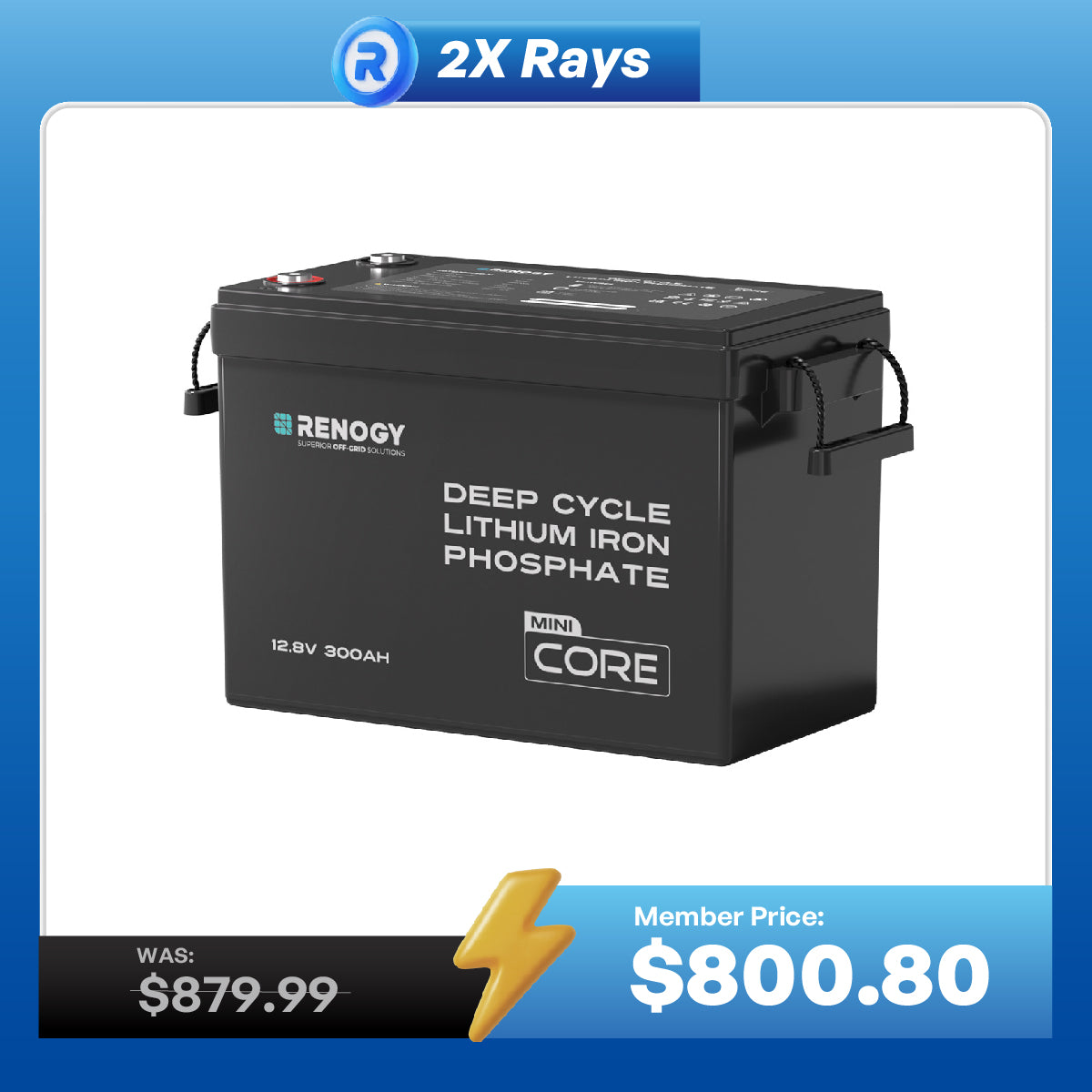 Mini Size 12V 300Ah LiFePO4 Battery w/ Low-Temperature Protection