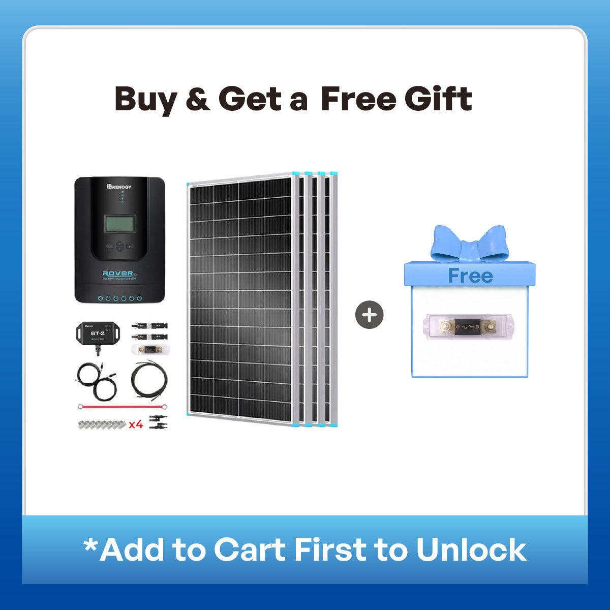 800W 12V Essential Solar Panel Kit