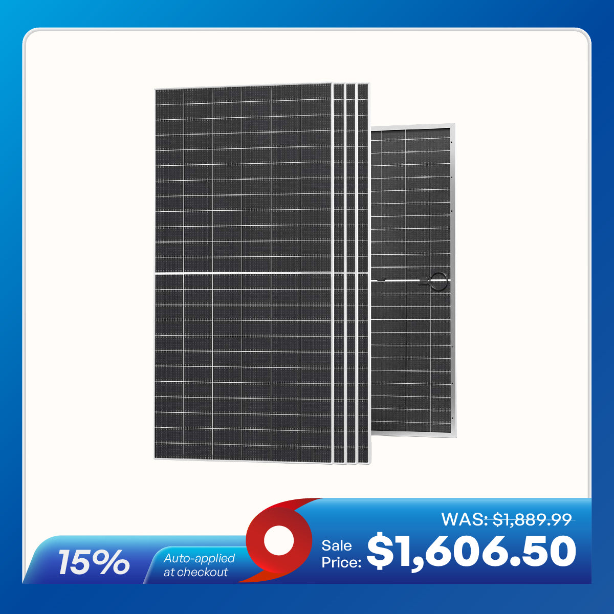 590W N-Type Bifacial Solar Panel（2-Pack）