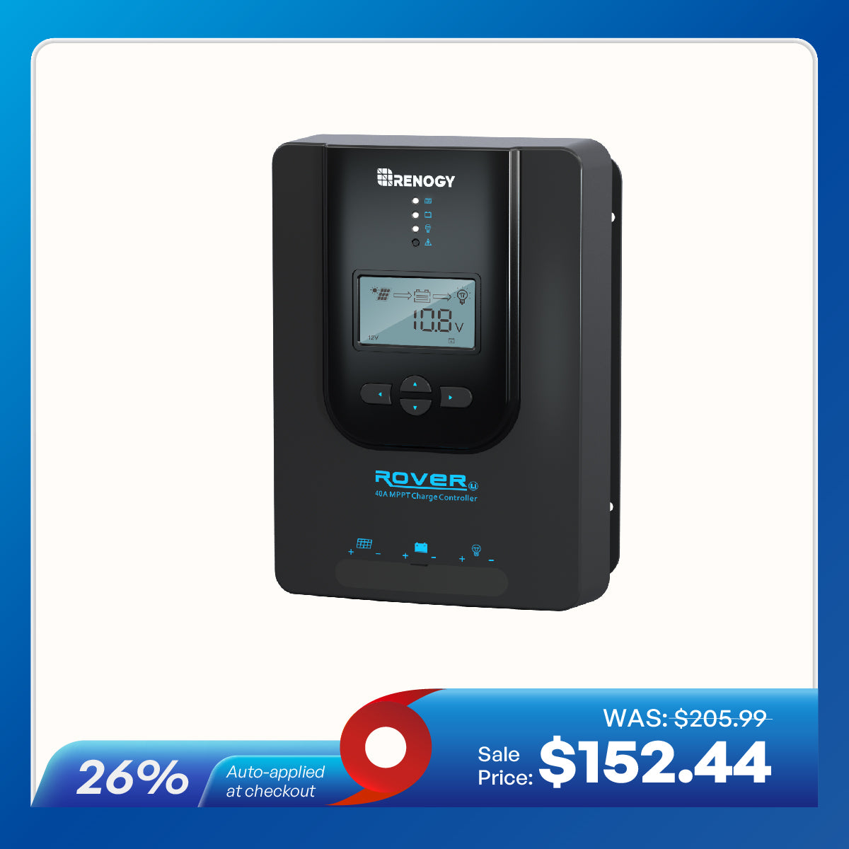 Rover Li 20/30/40 Amp MPPT Solar Charge Controller