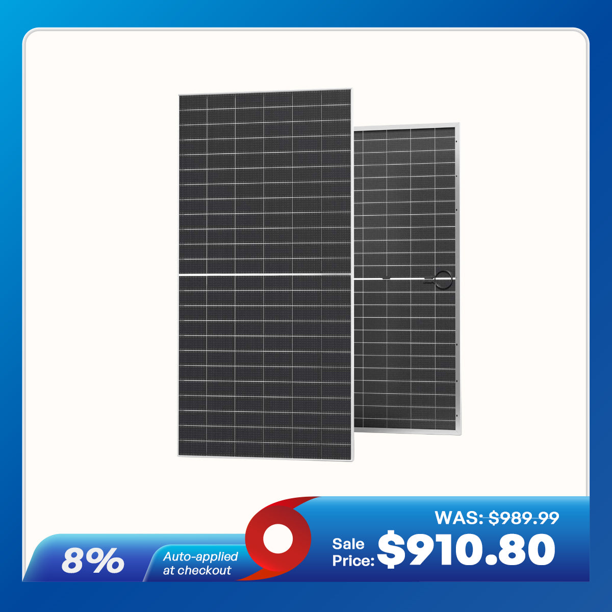 590W N-Type Bifacial Solar Panel（2-Pack）