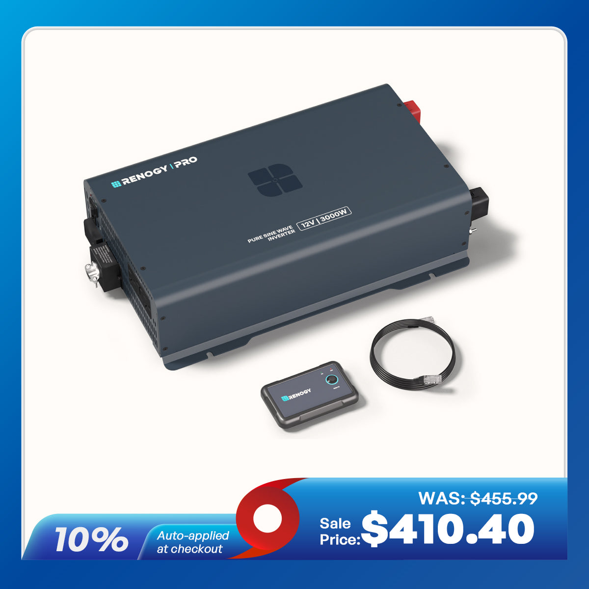 Pro 12V 1000W/2000W/3000W Pure Sine Wave Inverter with Bluetooth
