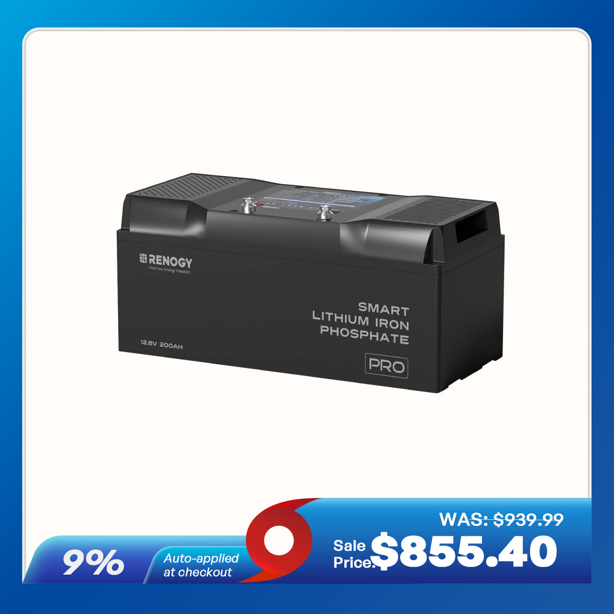 12V 100Ah/200Ah Smart LiFePO4 Battery w/ Bluetooth & Self-Heating | Pro Series
