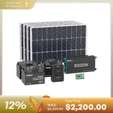 400W 12V Complete Solar Panel Kit with 3.6kWh Battery