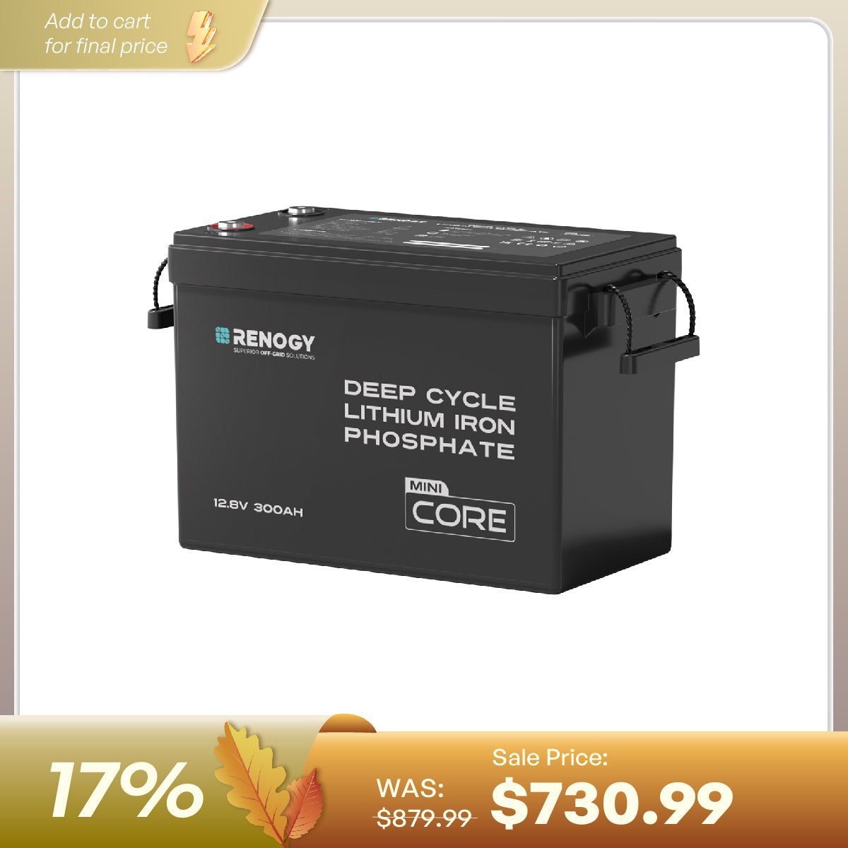 12V 300Ah LiFePO4 Battery w/ Low-Temperature Protection