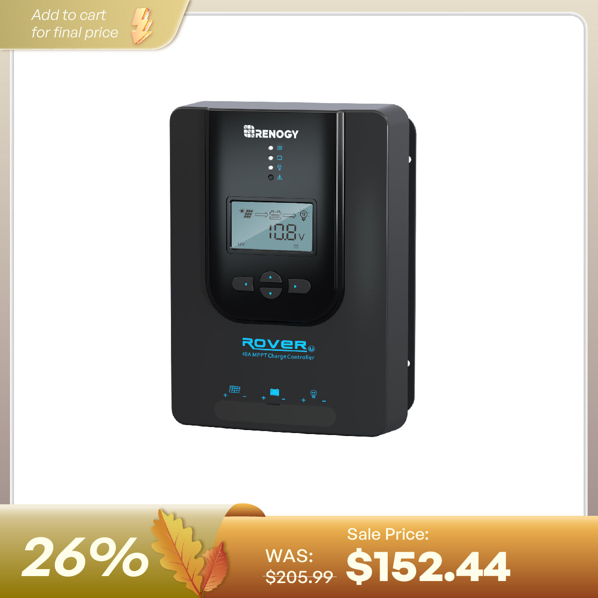 Rover Li 20/30/40 Amp MPPT Solar Charge Controller