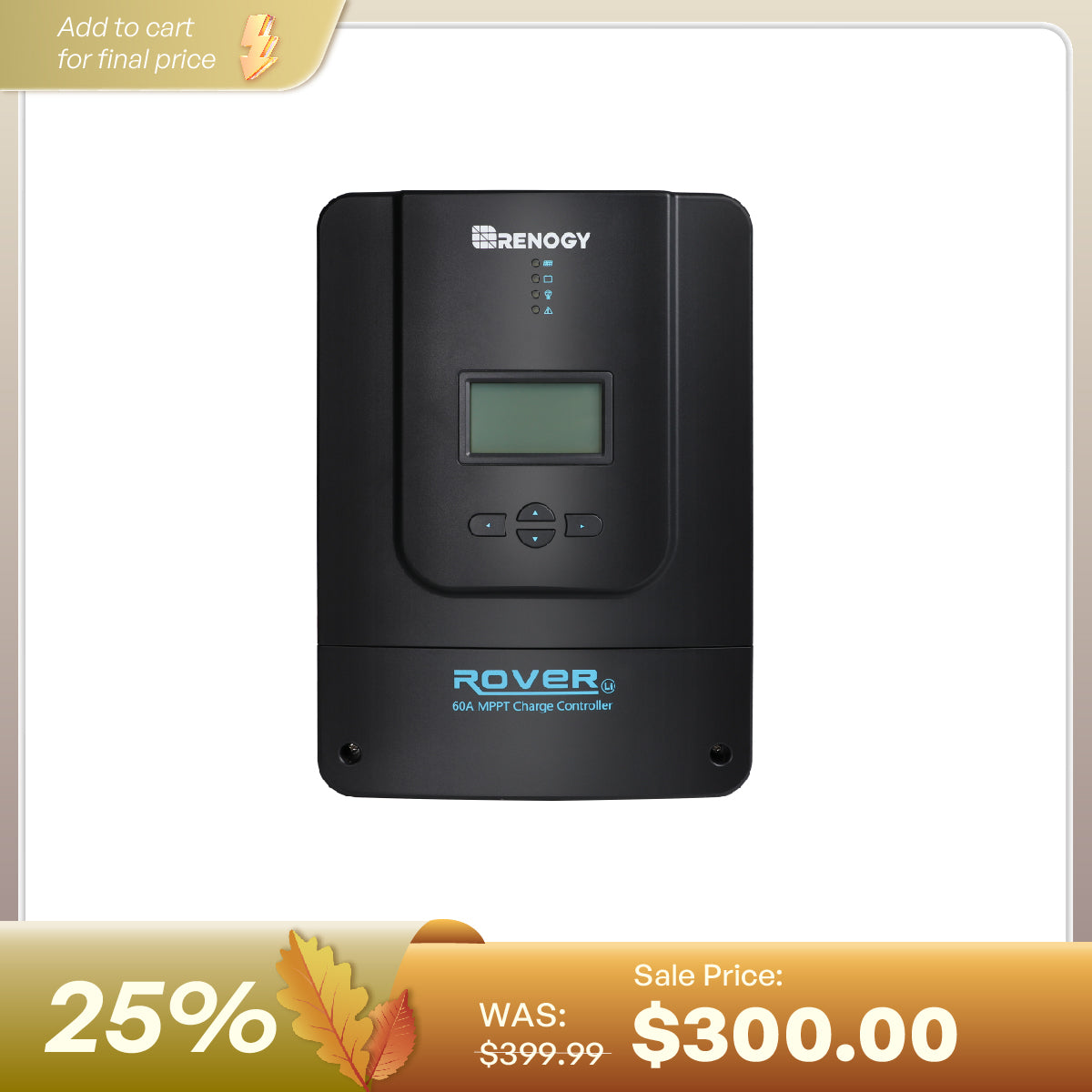 発電機・ポータブル電源 Renogy Rover 60A MPPT Charge Controller Rover 60 Amp MPPT Solar Charge Controller | Renogy Solar | Renogy US